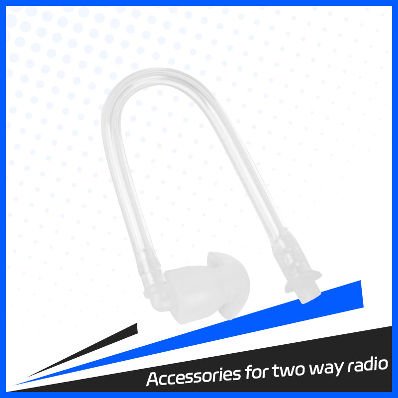 100 Pack Clear Acoustic Tube with Ear Bud Includes Ear Bud and Elbow, for E-45