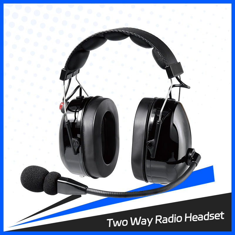 Dual Earmuff Noise Cancelling Headset