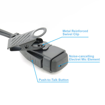 5 Pack Radio Earpiece, 1 pin C shape Walkie Tallkie Earpiece for Motorola