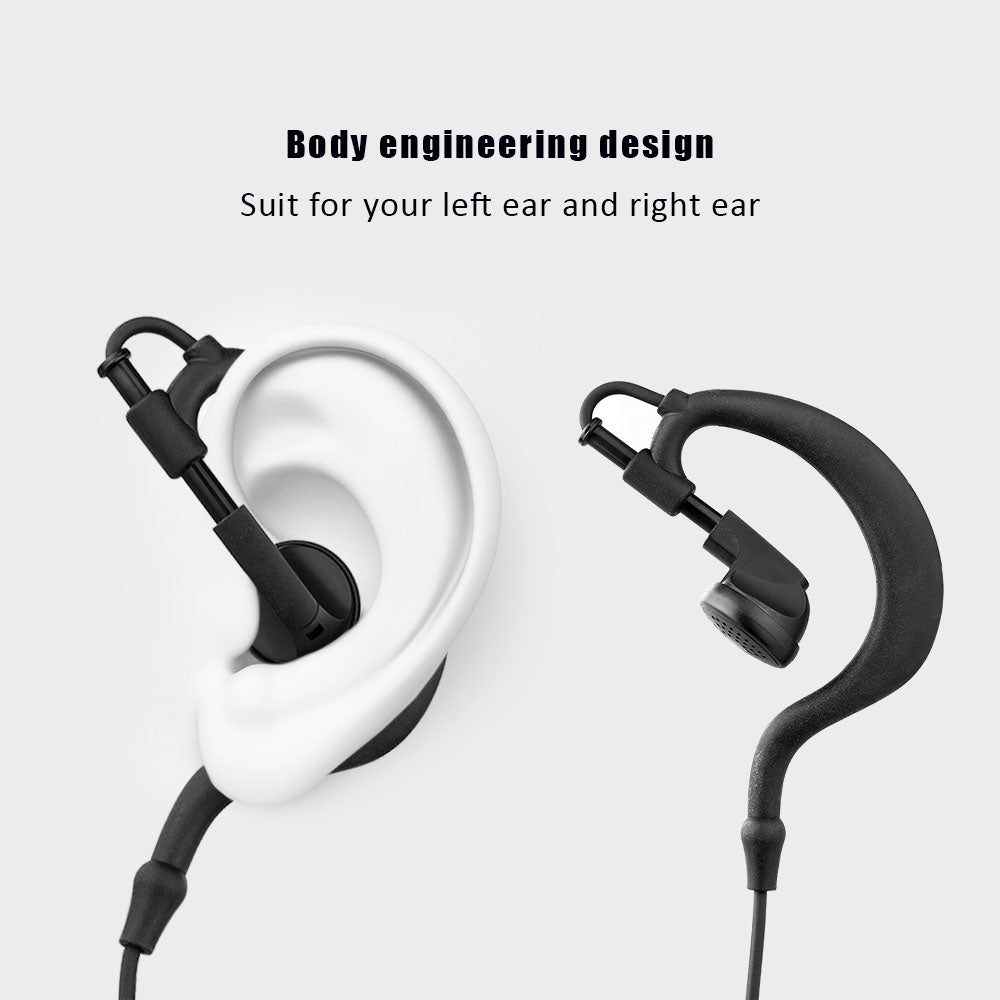 5 Pack Two Way Radio Earpiece with PTT Compatible with Kenwood, 2 Pin