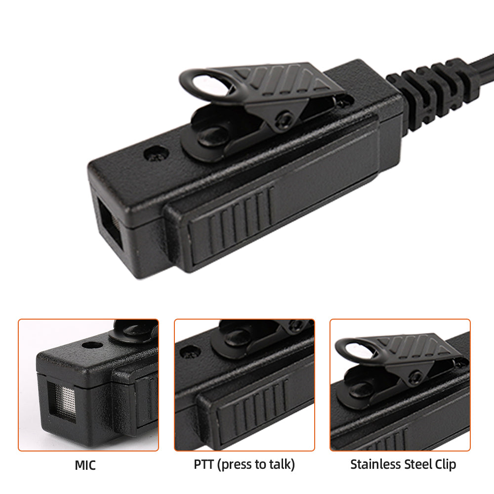 5 Pack Acoustic Tube Radio Earpiece for Motorola Walkie Talkie