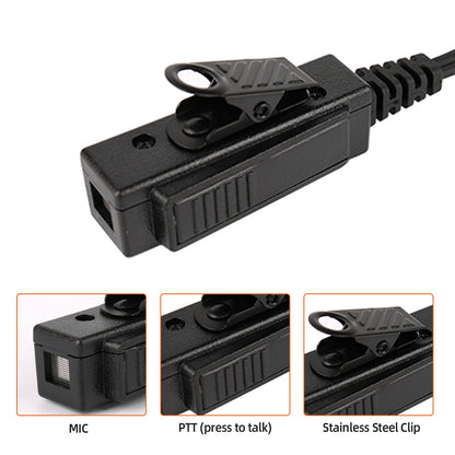 5 Pack Acoustic Tube Radio Earpiece for Motorola Walkie Talkie