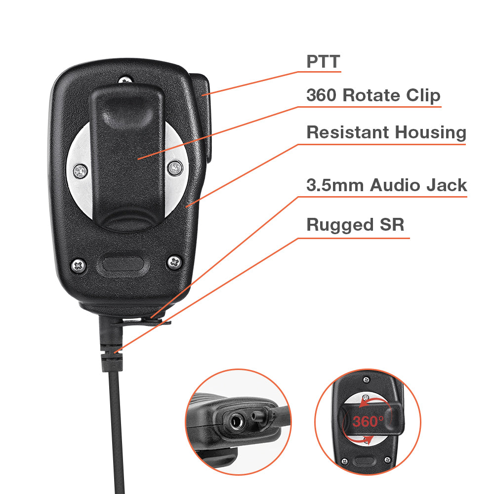 Light Weight Handheld Two Way Radio Speaker mic