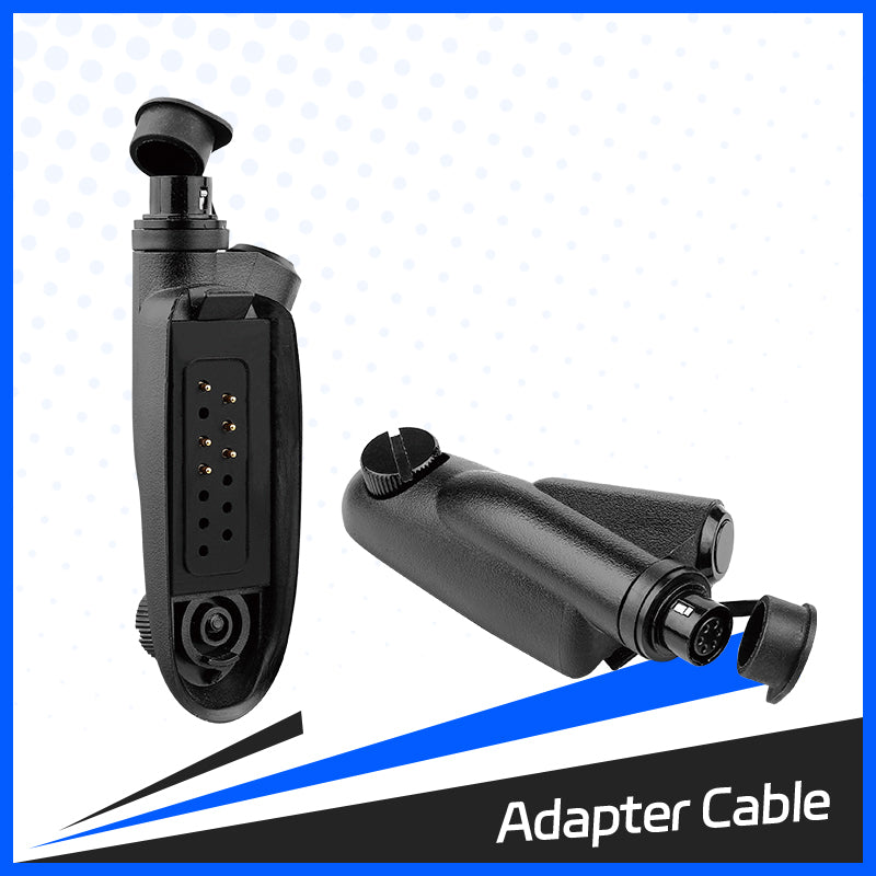 Adapter for Motorola GP328/GP338/GP340 to Hirose 6pin connector with flat PTT