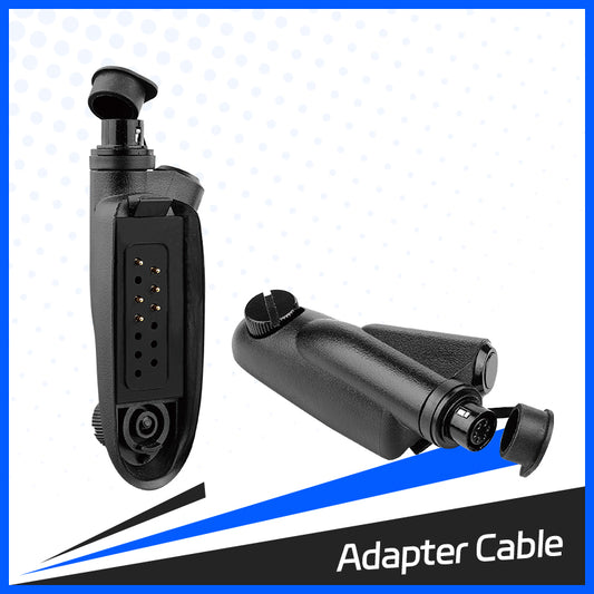 Adapter for Motorola GP328/GP338/GP340 to Hirose 6pin connector with flat PTT