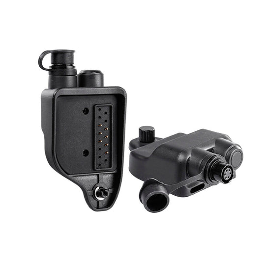 Adapter for M/A-COM & Harris Radio XG75 P5400 to Hirose with flat PTT