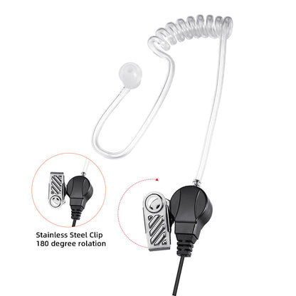 5 Pack 2 Pin Surveillance Kit Earpiece for Motorola Radios