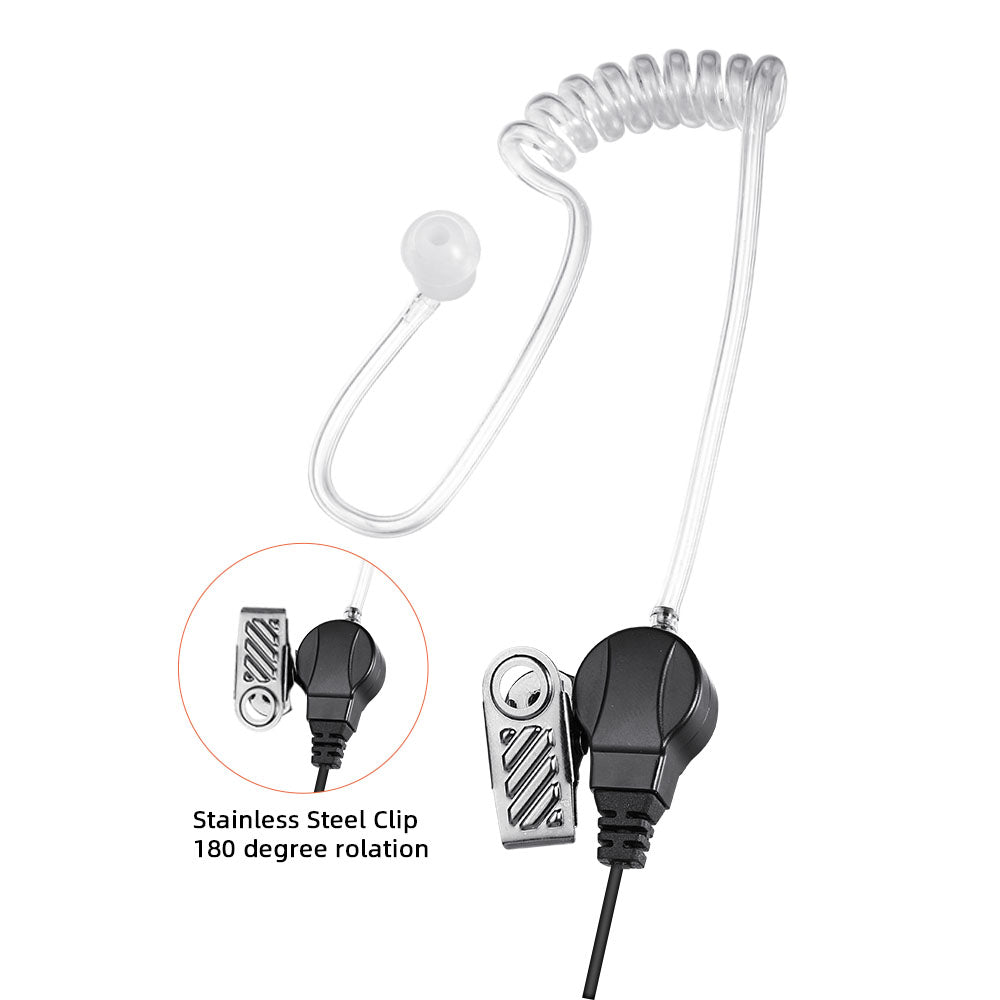 5 Pack Covert with Air Acoustic Tube Surveillance Two Way Radio Earpiece for Kenwood