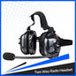 Carbon Fiber Style Behind The Head Two Way Radio Headset