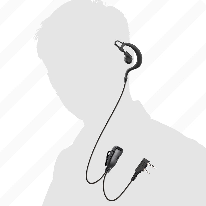 5-Pack Two Way Radio Earpiece with PTT Compatible with Kenwood, 2 Pin