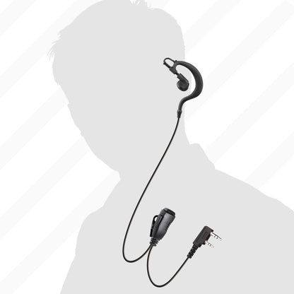 5-Pack Two Way Radio Earpiece with PTT Compatible with Kenwood, 2 Pin