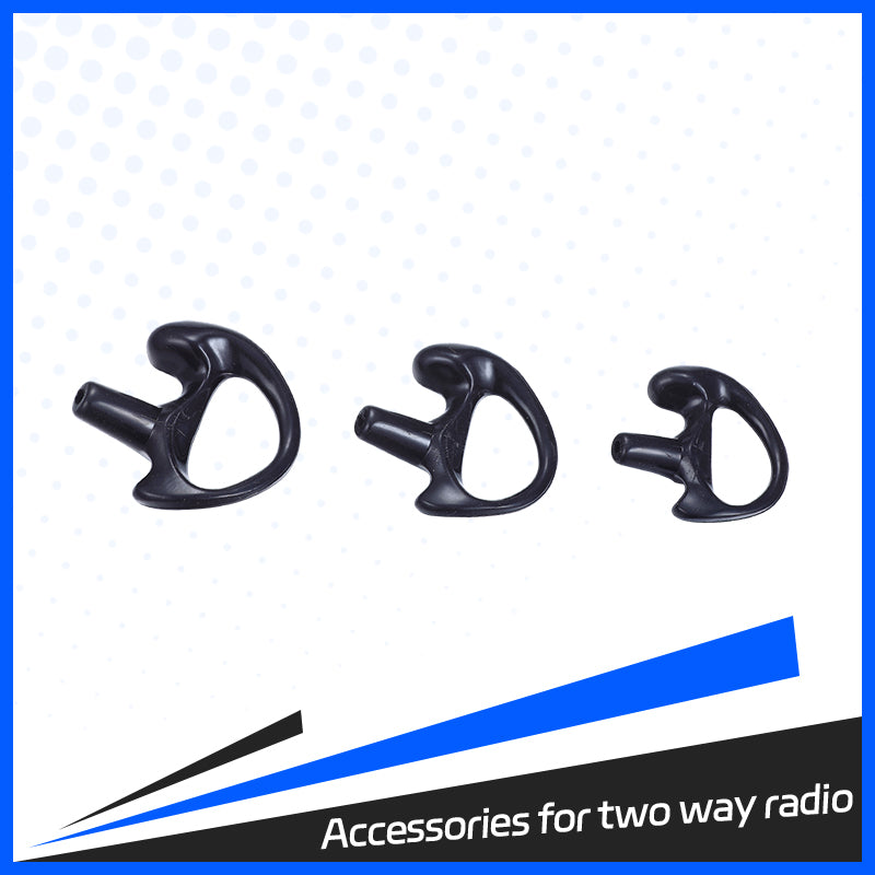 100 Pack Molded Gel Ear Inserts, Black Color