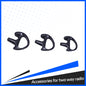 100 Pack Molded Gel Ear Inserts, Black Color