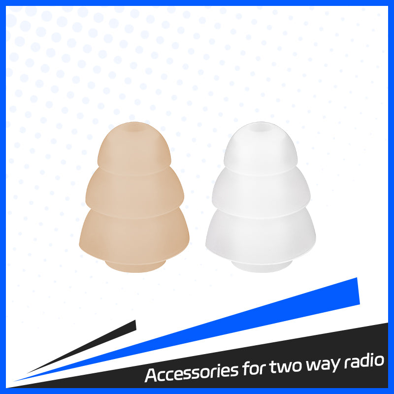 100 Pack Soft Rubber Ear Buds(3-Layer)