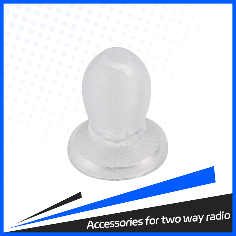 100 Pack Soft Rubber Ear Buds, Nipple Type, Transparent Color