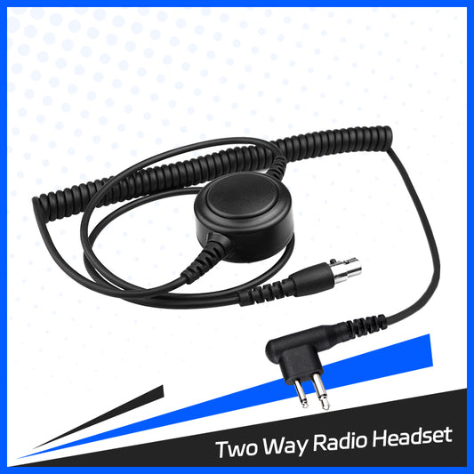 Replacement Cable with Large PTT for Heavy Duty Headset for Motorola Radios