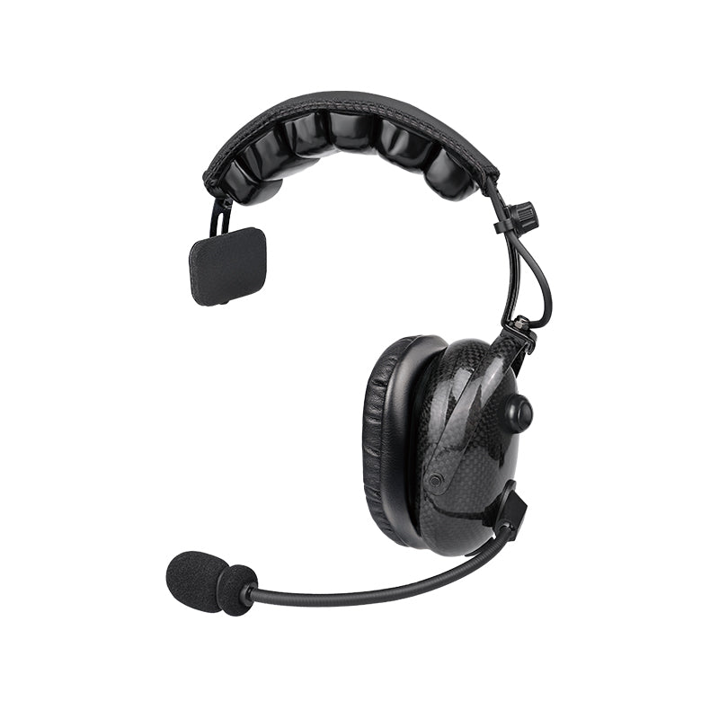 Carbon Fiber Single Earmuff Headset