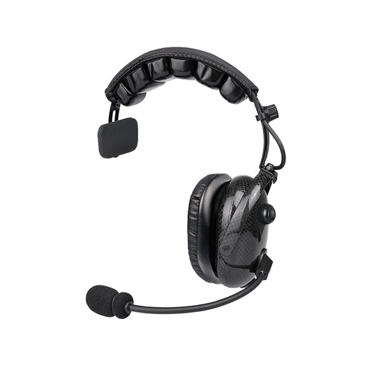 Carbon Fiber Single Earmuff Headset