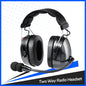 Carbon Fiber Dual Earmuff Noise Cancelling Headset