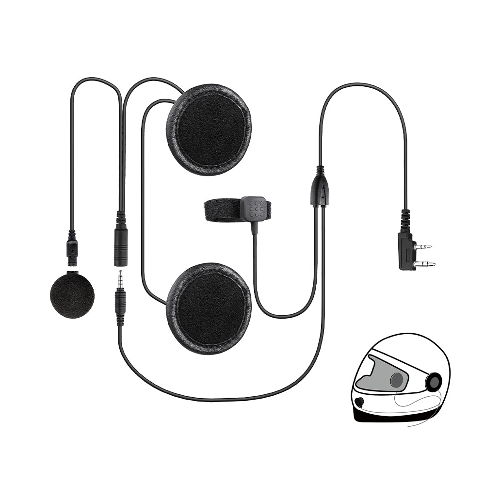 2 PIN Full Face Motorcyle Hedset for Kenwood
