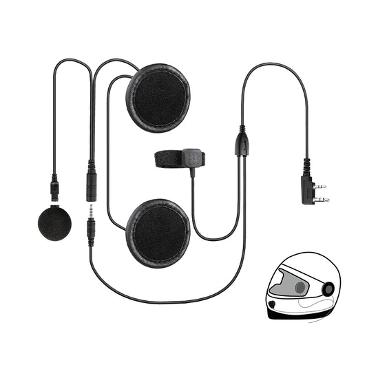2 PIN Full Face Motorcyle Hedset for Kenwood