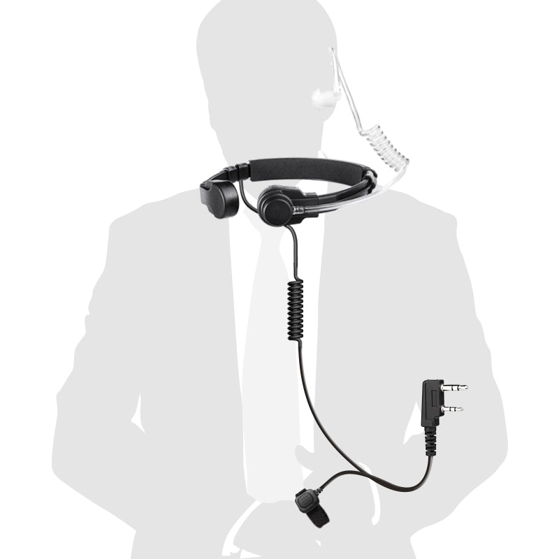 Throat Microphone Headset for Kenwood Radios