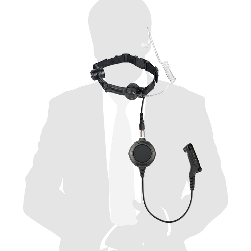 Tactical Throat Mic Headset for Military